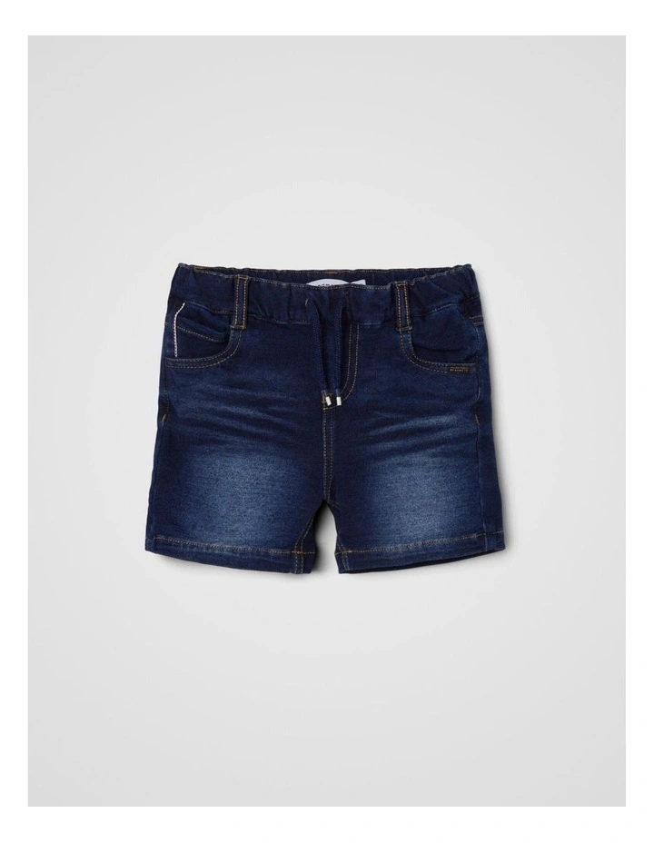 Ryan Jogger Shorts in Dark Blue Denim