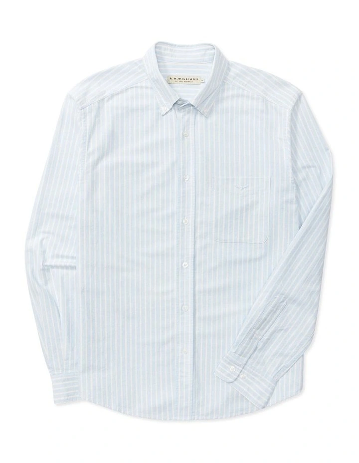 Classic Stripe Long Sleeve Shirt in Blue