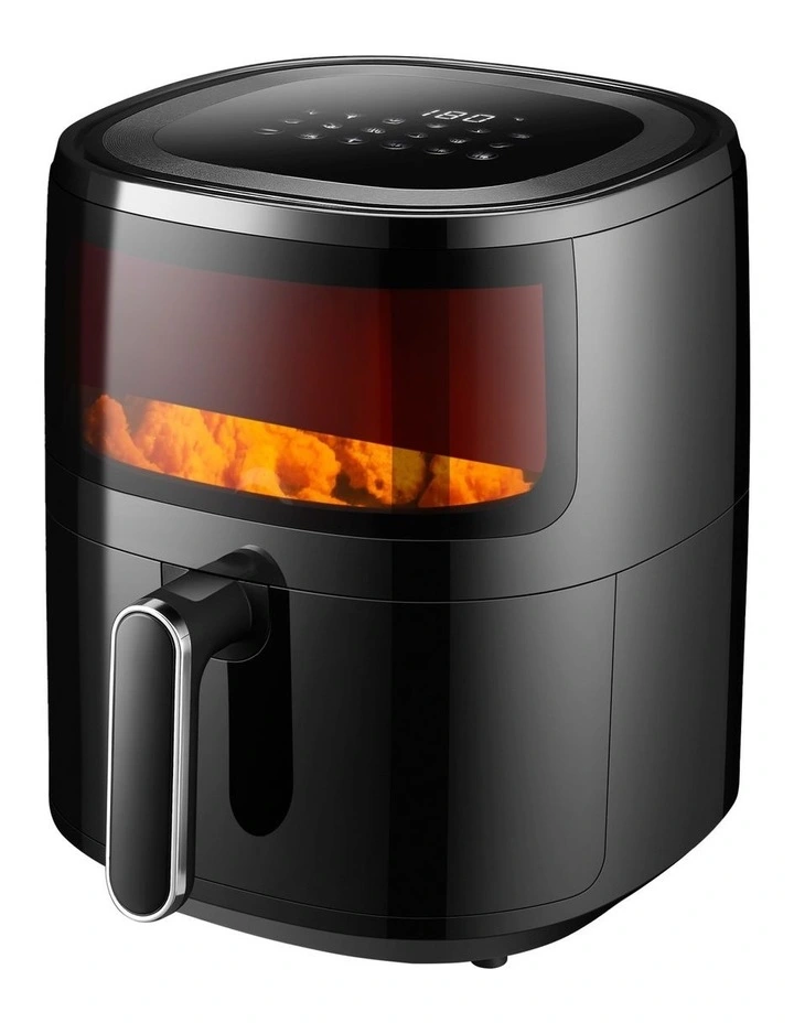 6L Digital Air Fryer with 1600W in Black