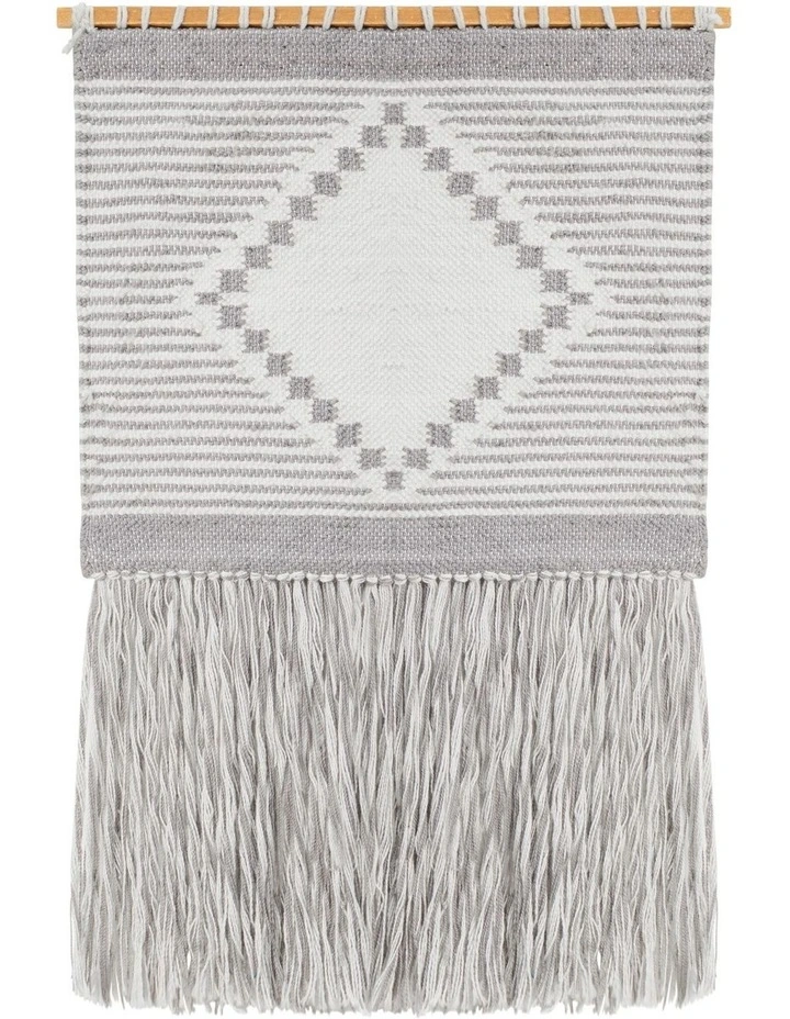 Fringe Dove Wall Hanging in Grey