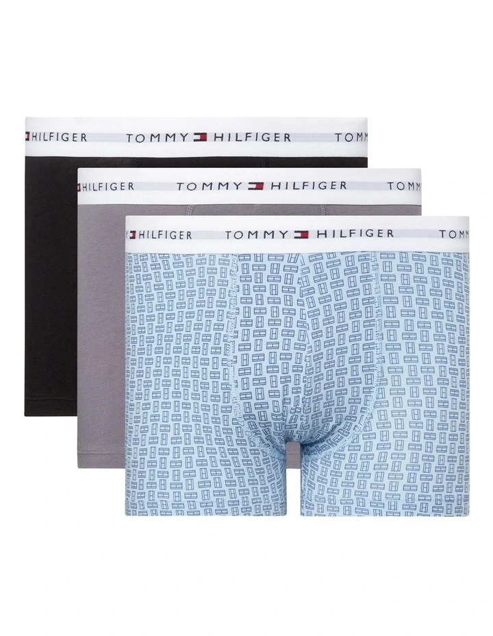 3-Pack Essential Print Trunks in Grey