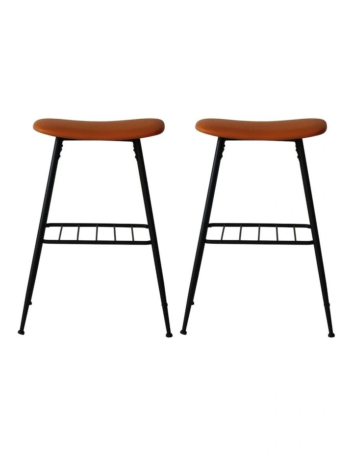 PU Leather Dining Chairs 2x in Tan