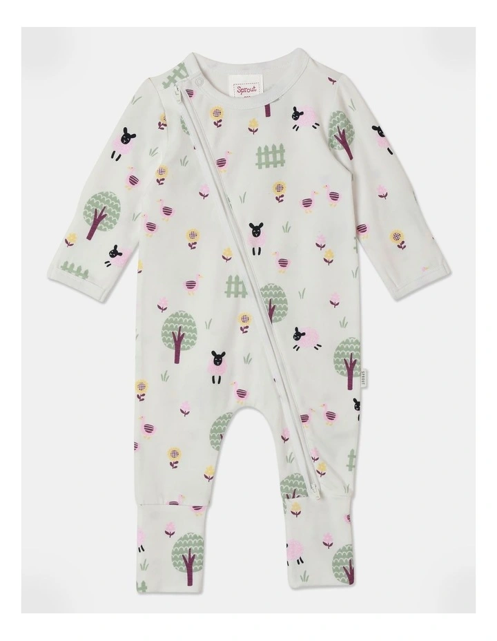 Essential Jersey Sheep Coverall in White