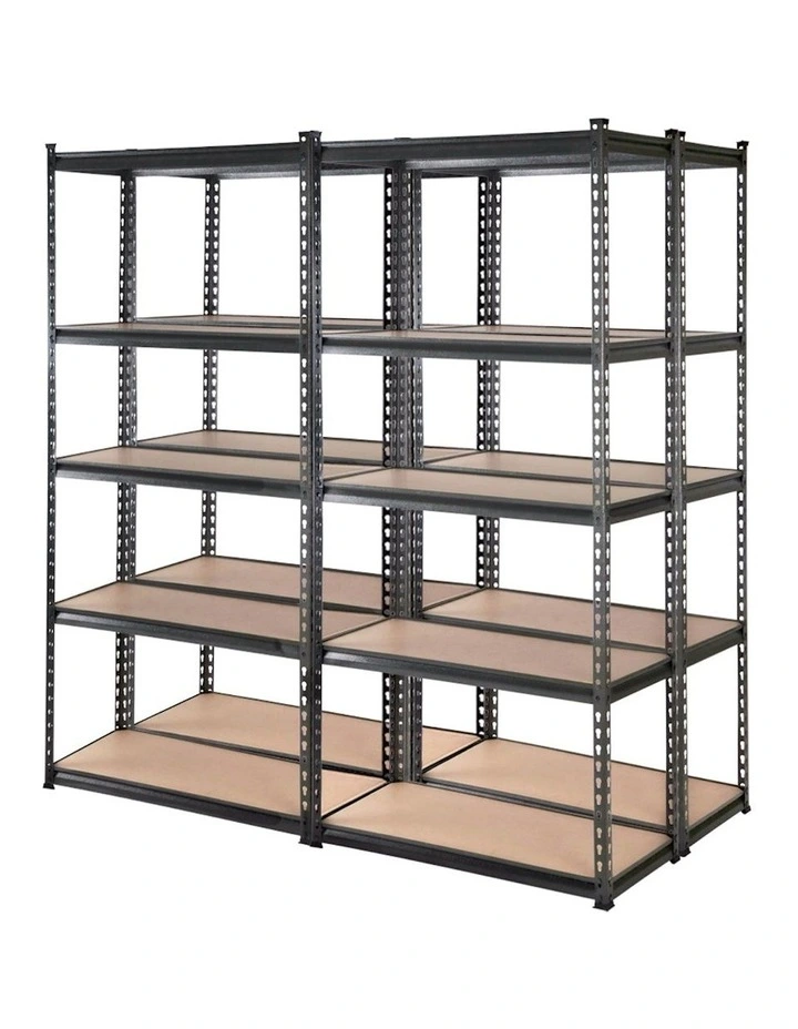 Garage Shelving 4x1.8m in Black/Brown