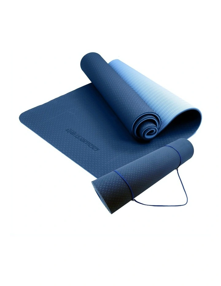 Dark Blue 8mm TPE Yoga Exercise Mat