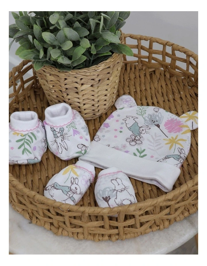 New Adventures of Peter Rabbit Layette Set 3 Pieces in White