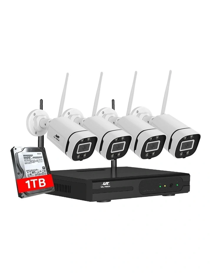 UL-tech 3MP Wireless CCTV 8CH 4 Security Camera 1TB