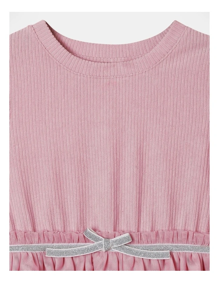 Velour Tutu Dress in Pink