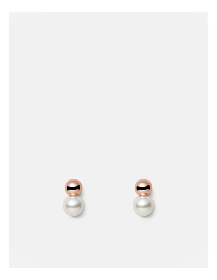 So Smooth Pearl Drop Earrings in Rose Gold