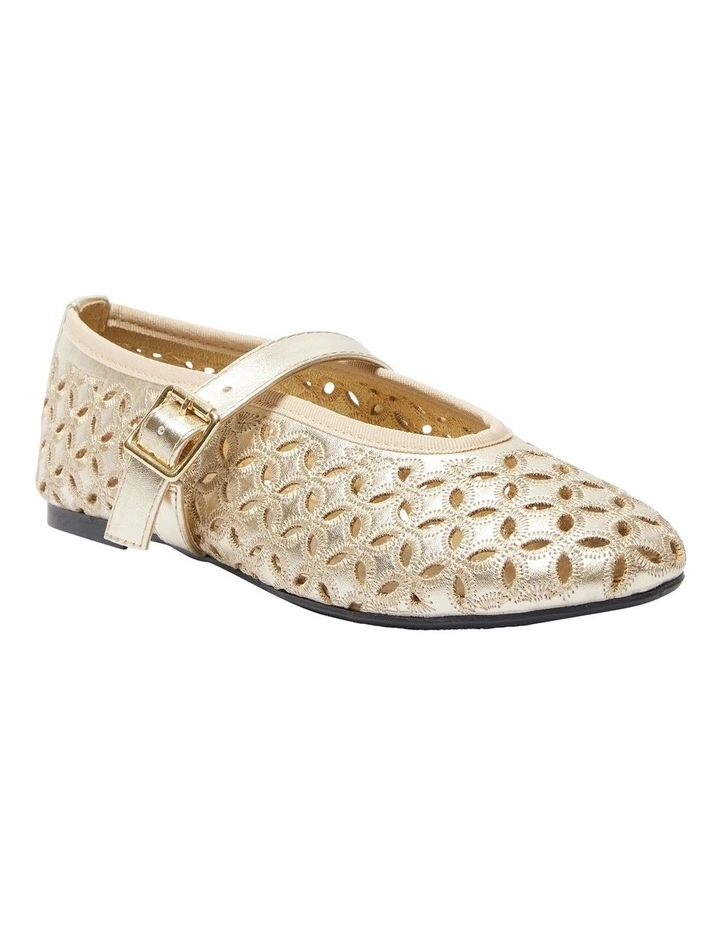 Rosie Flats Ballet in Gold Metallic