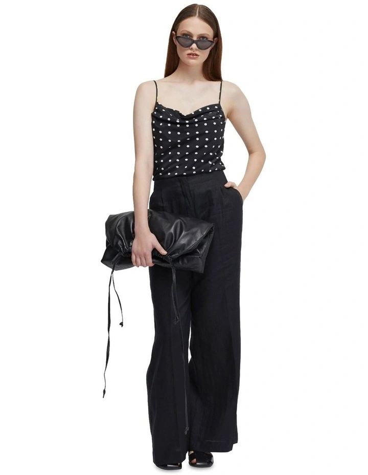 Sumi Spot Top in Black/Ivory