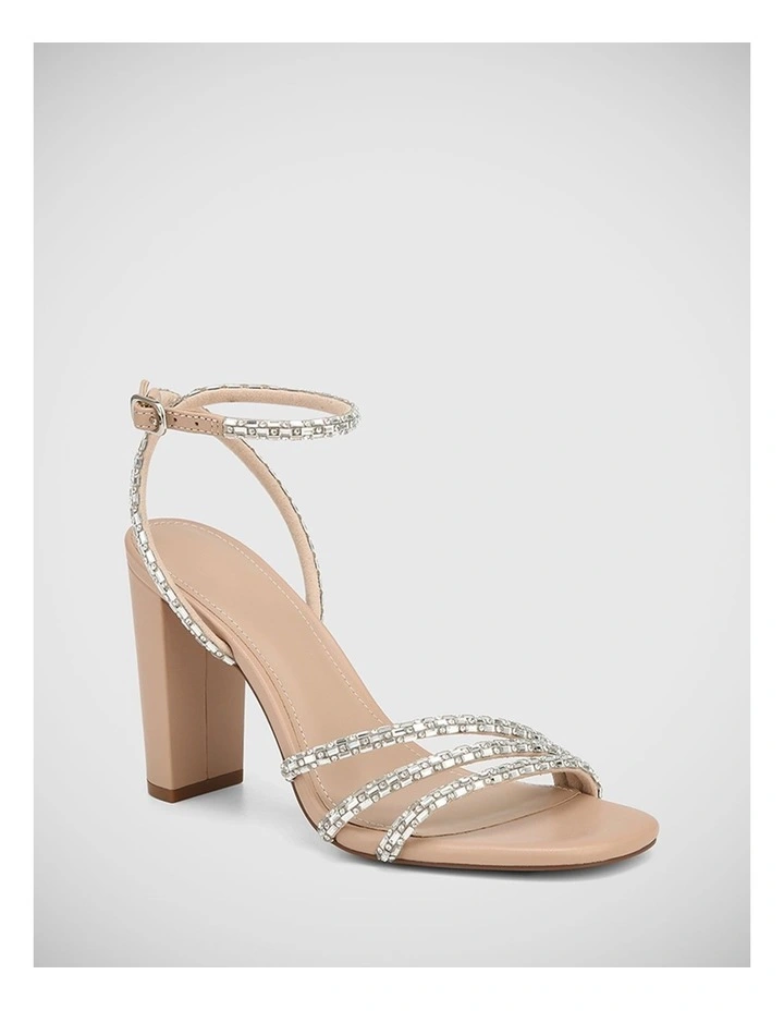 Rachelle Leather Sandal in Beige