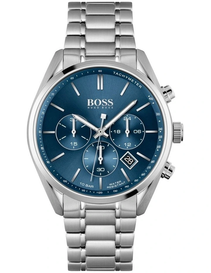 Champion 44mm Stainless Steel Blue Chrono Watch 1513818