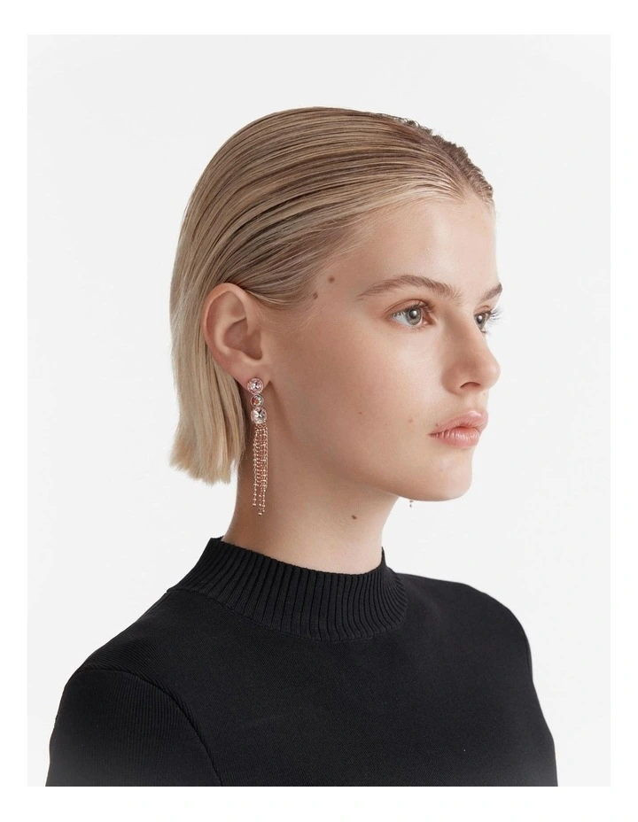 City Scape Drop Earrings in Electric Pink