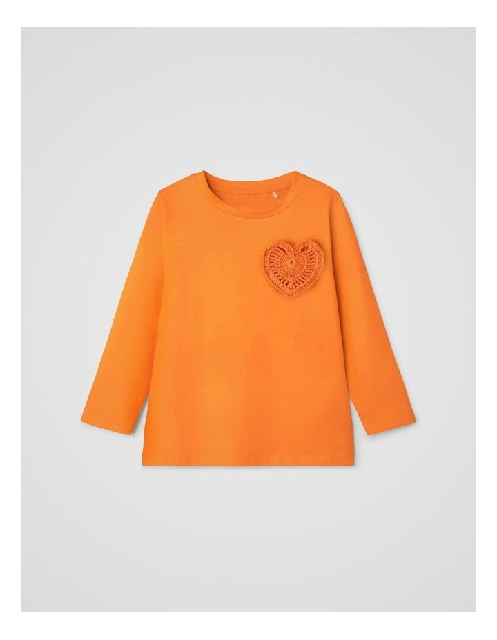 Lova Long Sleeve Top in Orange