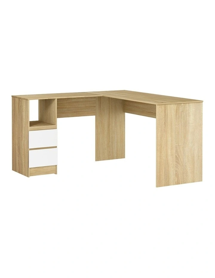 L-Shaped Computer Desk in Brown