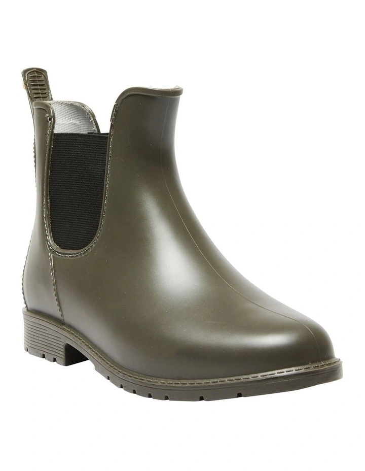 Rainy Gum Boots in Khaki Smooth