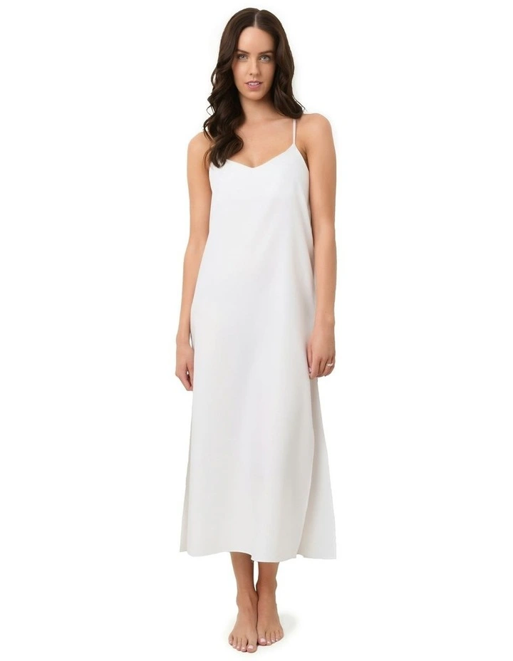 Jasmine Slip Dress Long in White