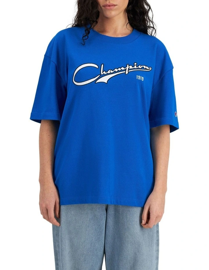Heritage Collegiate Cursive Logo Tee in Pelican Do