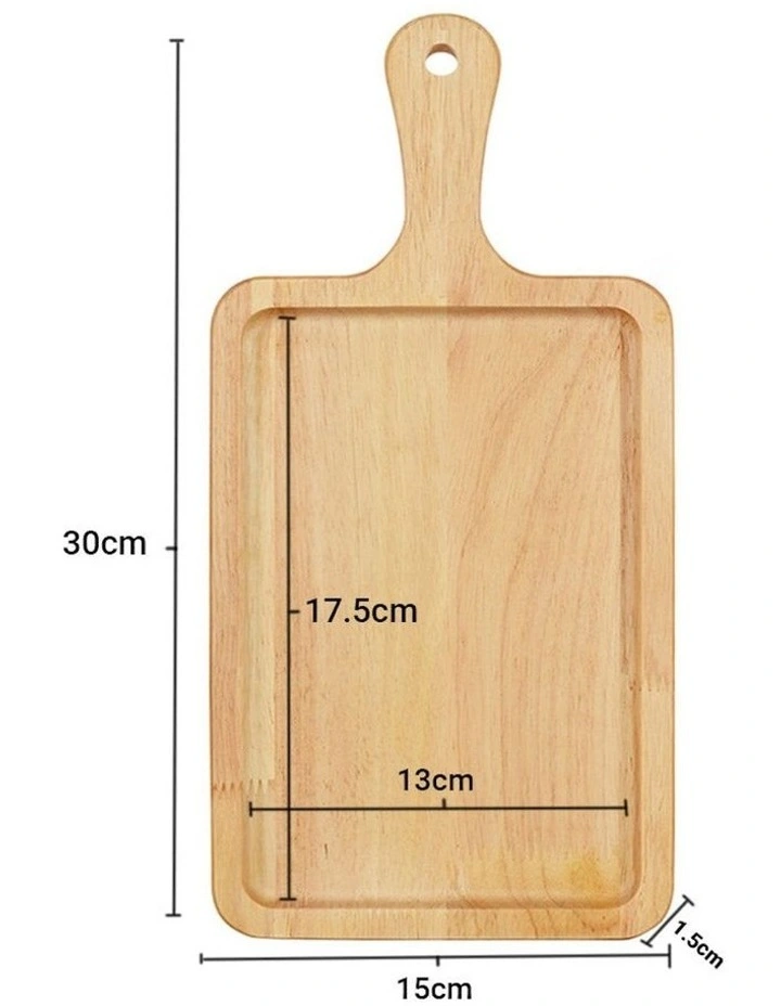 Premium Wooden Rectangle Serving Tray 30cm