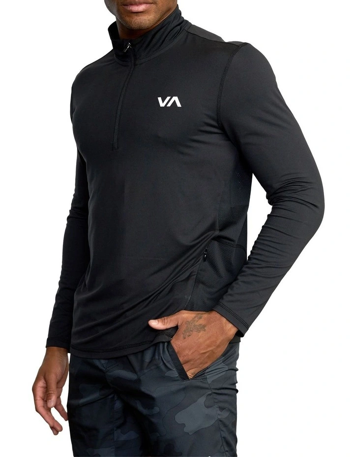 Sport Vent Long Sleeve Half Zip Pullover Black