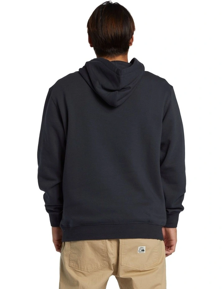 Graphic Mix Pullover Hoodie in Black
