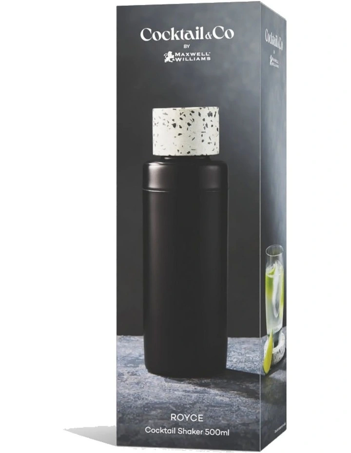 Cocktail & Co Royce Cocktail Shaker 500ML Blk/Terz Gift Boxed