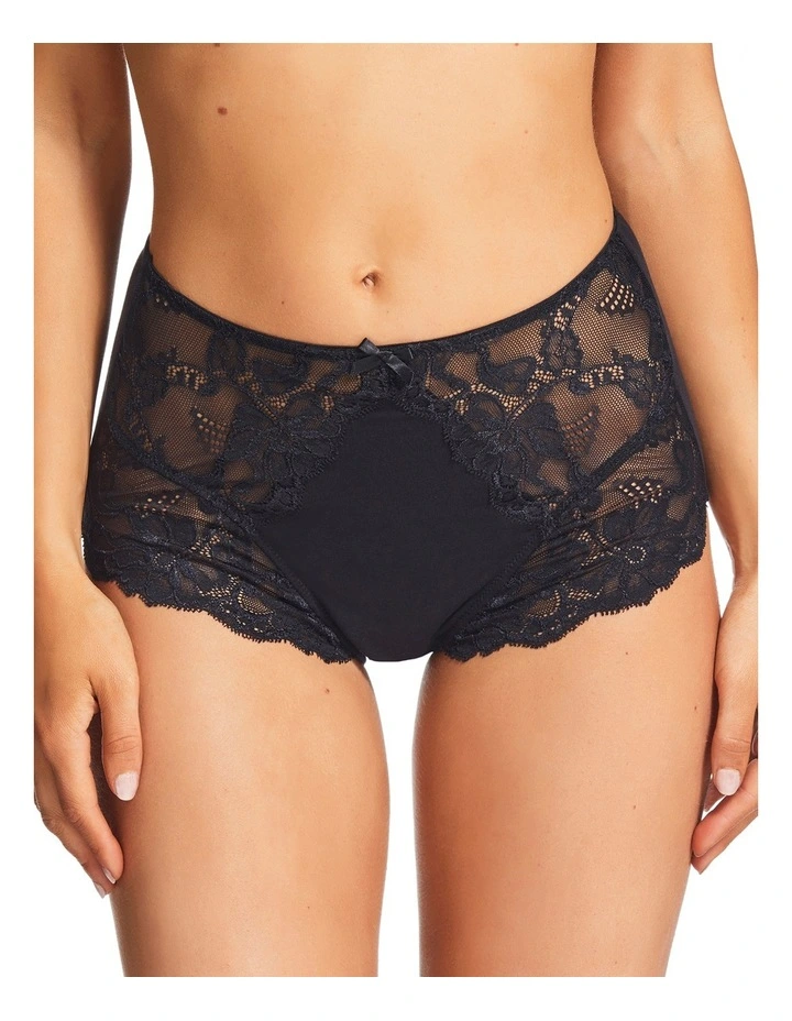Classic Lace Full Brief in Black