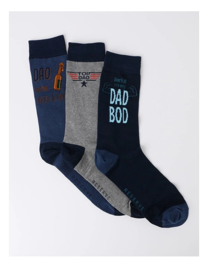 Socks Top Dad 3 Pack Gift Pack in Multi