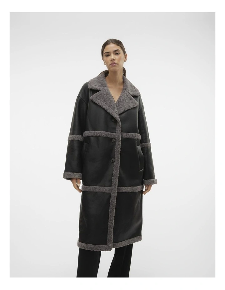 Metha Long Coat in Black