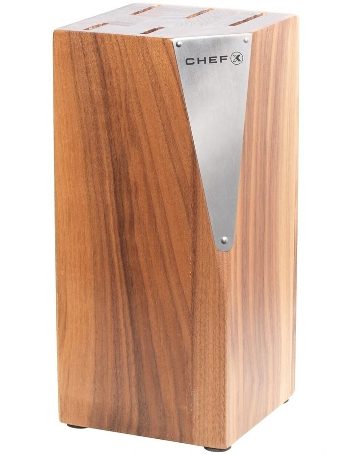 6 Piece Knife Block Set in Walnut