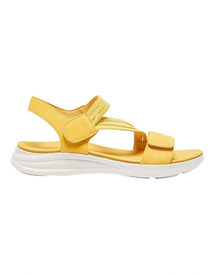 Neon Sandals In Mustard Multi