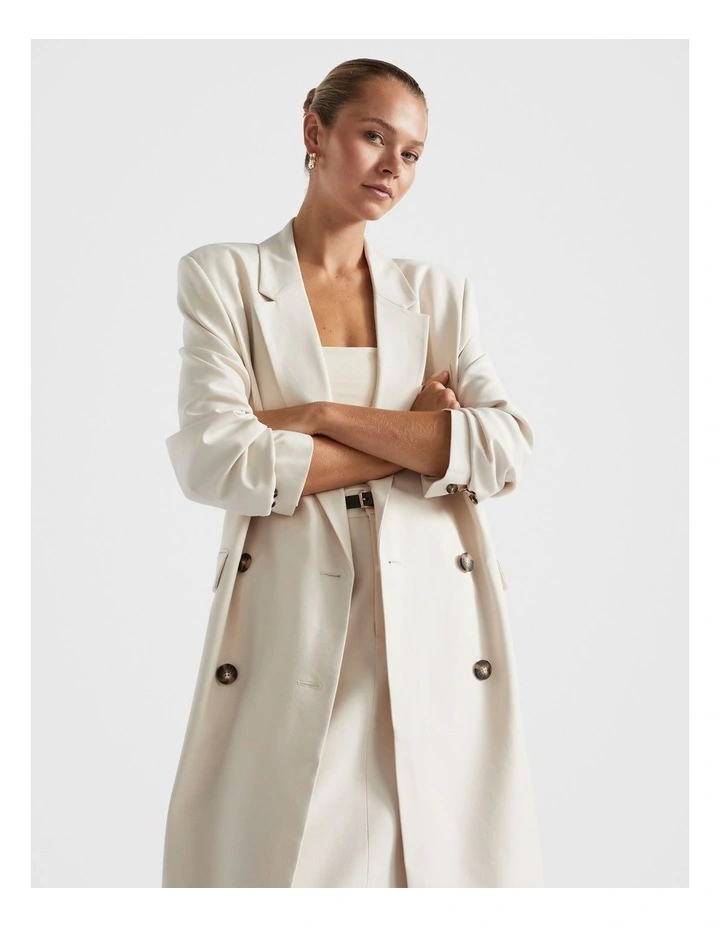 Longline Tailored Jacket in Frappe