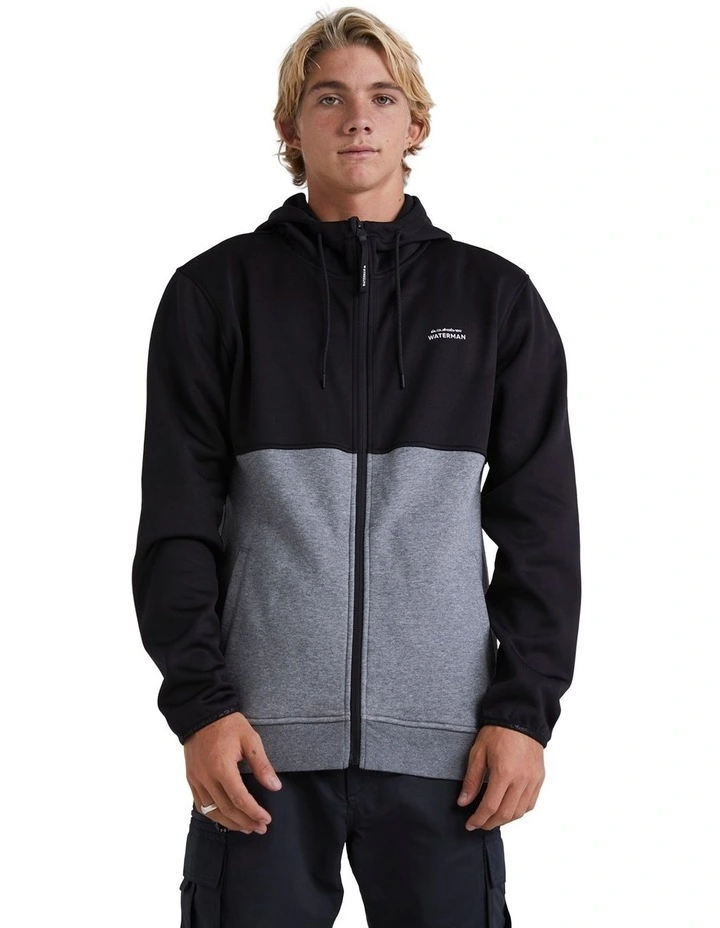 Burnz Zip-Up Hoodie in Black