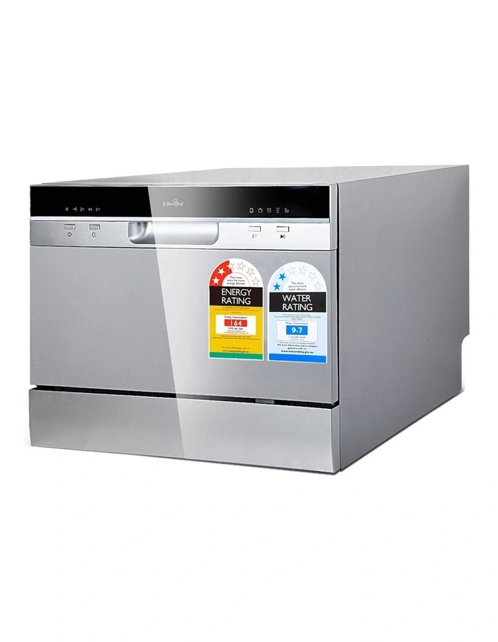 Devanti Benchtop Dishwasher 6 Place Settings in Silver