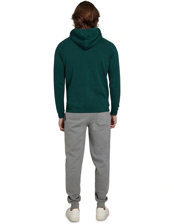 Zip Through Hoodie in Forest