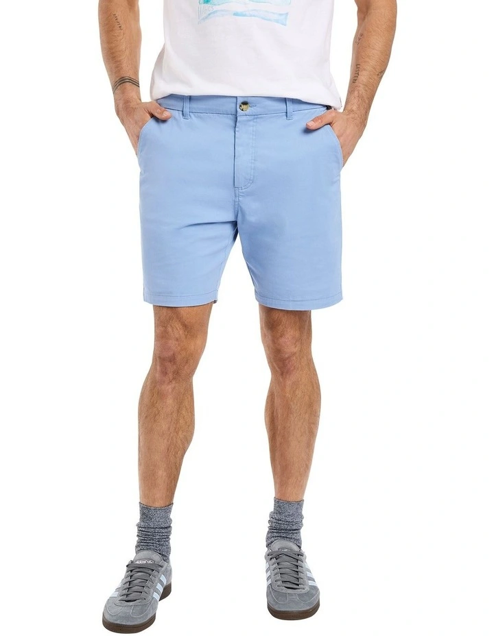Brayden Chino Short in Steel Blue