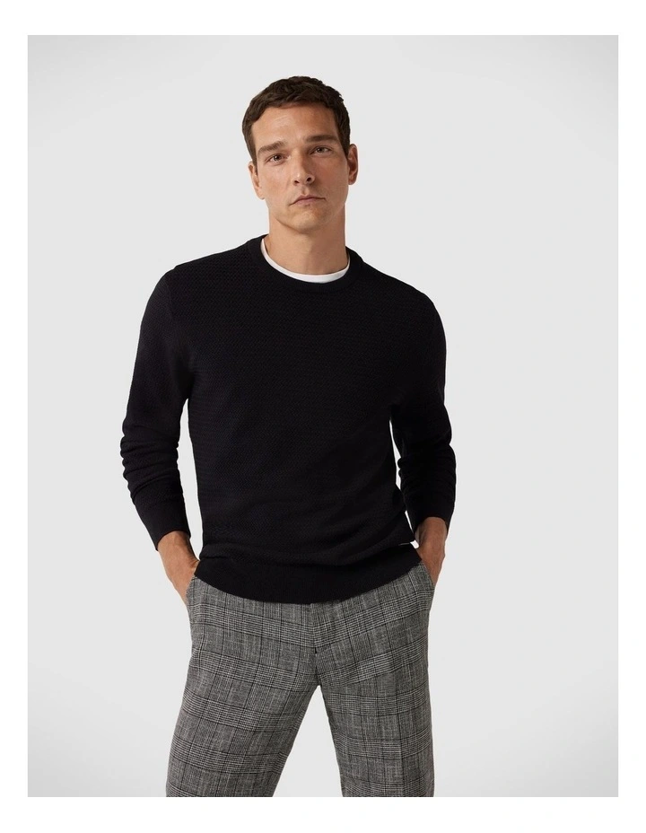 Classic Crew Neck Jumper in Black