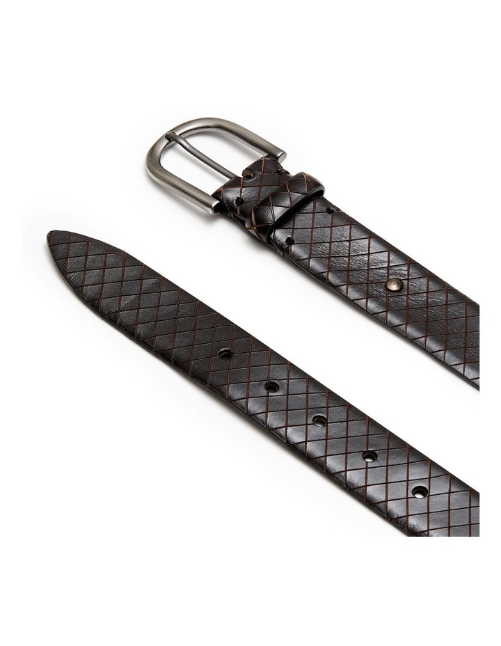 Ledger Leather Belt in Black