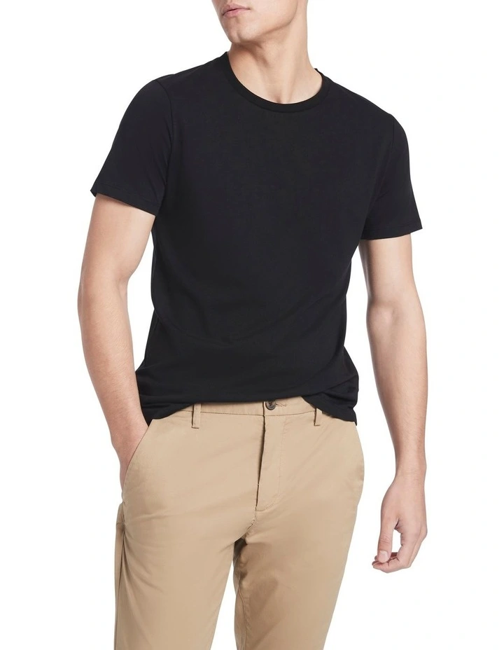 Brando Pima Cotton Tee in Black