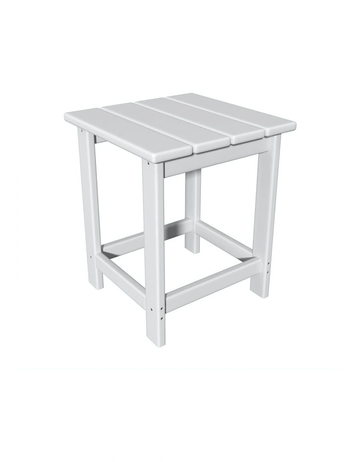 Square Side Table in White