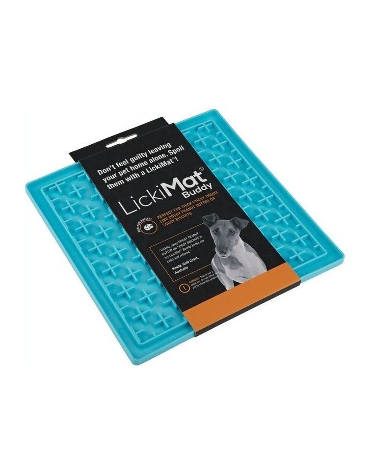 Buddy Original Slow Food Anti-Anxiety Licking Mat in Blue