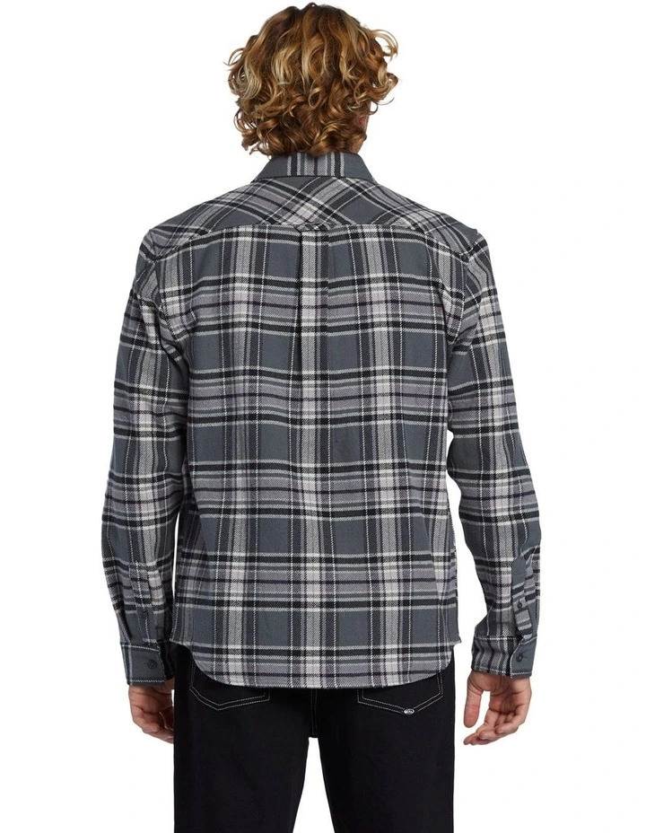 Intrepide Explorer Long Sleeve Flannel Shirt in Irongate