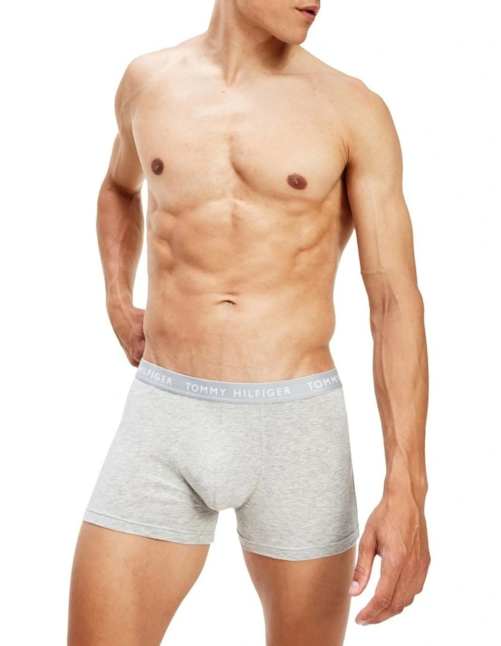3-Pack Logo Waistband Trunks in Multi