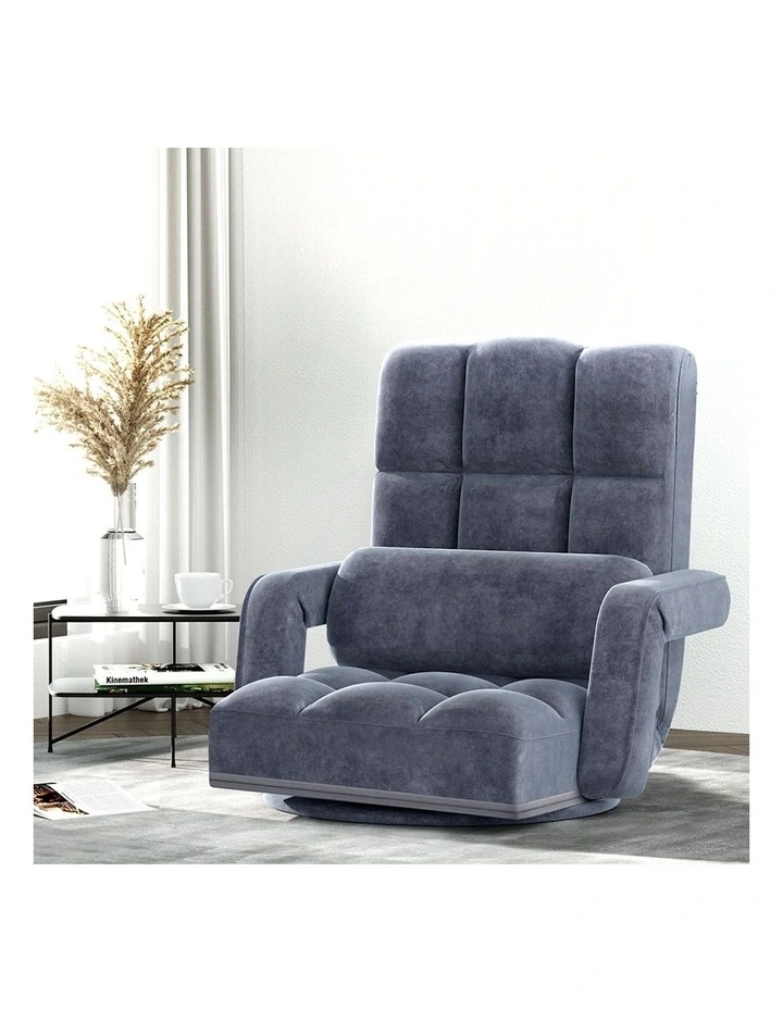 Floor Sofa Lounge Chair Swivel in Grey