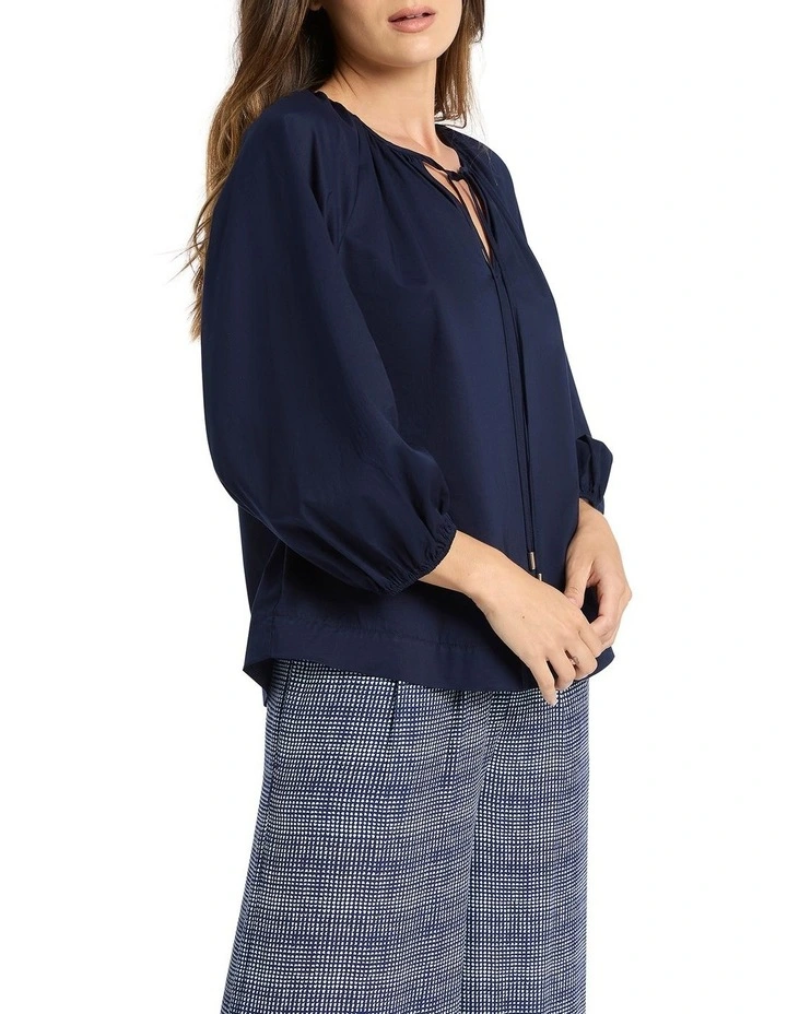 Soheil Voile Blouse in Midnight