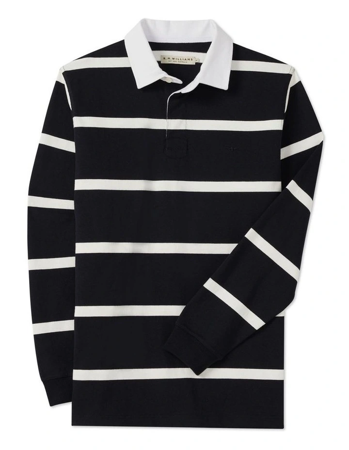 Tweedale Rugby Shirt in Black/White