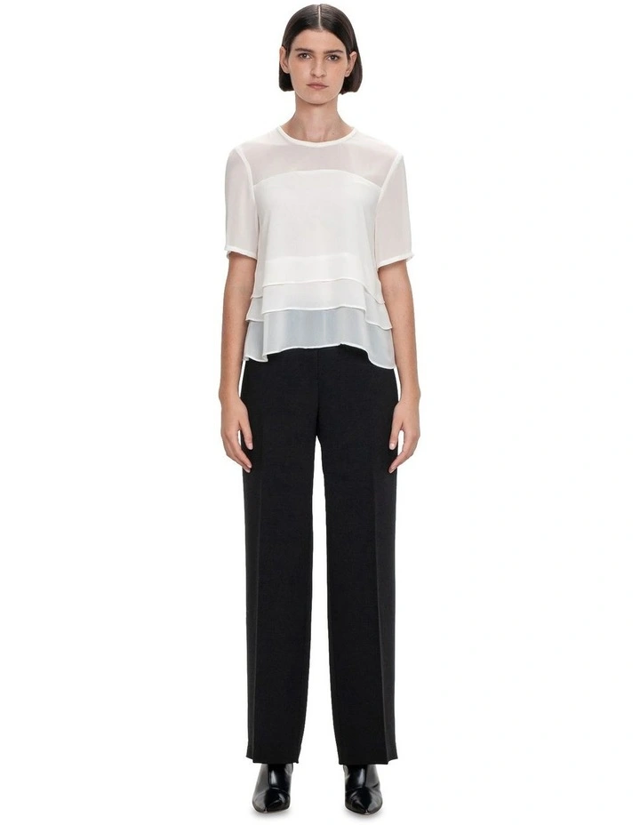 Chiffon Layered Top in Ivory