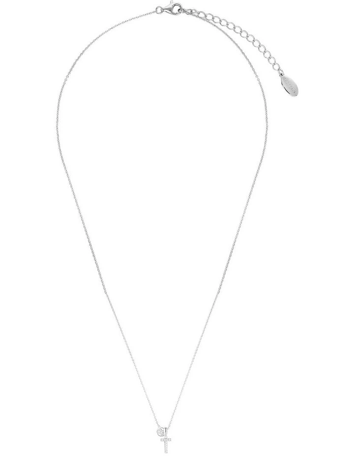 Luxury Letters 'T' Initial Pendant in Silver