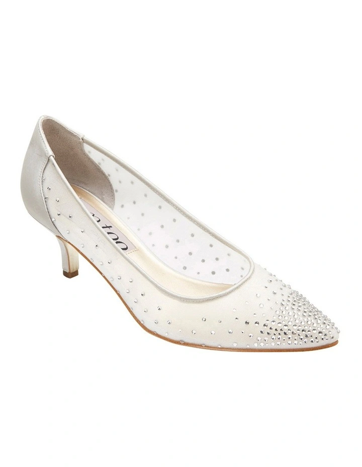 Spritz Silver Satin Pump